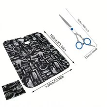 Bộ dụng cụ cắt tóc hoàn chỉnh: Bộ dụng cụ cắt tóc cao cấp 1/6 món kèm theo kéo thép không gỉ chuyên nghiệp, bình xịt, lược, tay cầm tiện dụng, khăn lau cổ, áo choàng cắt tóc - Thích hợp sử dụng tại tiệm hoặc tại nhà - Nhiều màu - Xem 7
