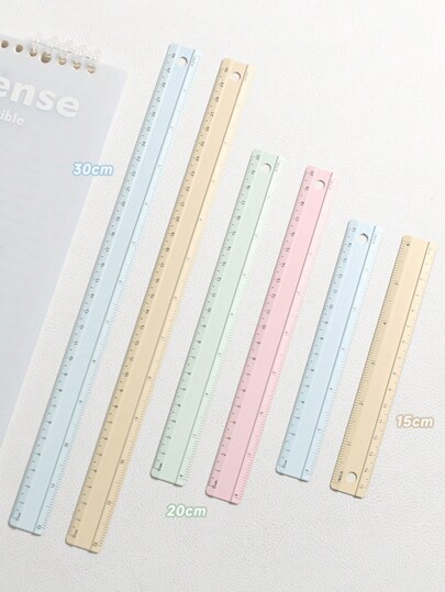 1pc High-Quality Metal Aluminum Ruler - Available In 15/20/30cm, Office Measuring & Drawing Tool, Student Stationery Back To School