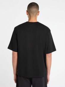 定制男友风格男士时尚个性化图案印花 T 恤，适合团队聚会、情侣装、工作服，（可定制家庭照片）短袖男友风格男士 T 恤 - 黑色 - 查看 3