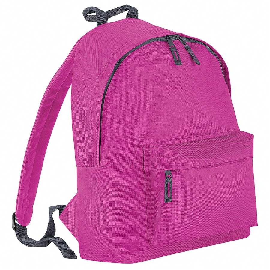 Bagbase Fashion Backpack / Rucksack (18 Litres) (Fuchsia/Graphite) - Pink - View 1