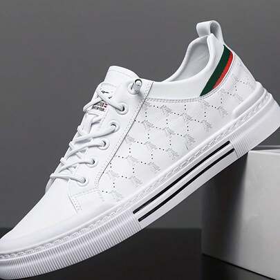 Comfy Non-Slip Skate Shoes For Men's Outdoor Activities - Solid Casual Sneakers