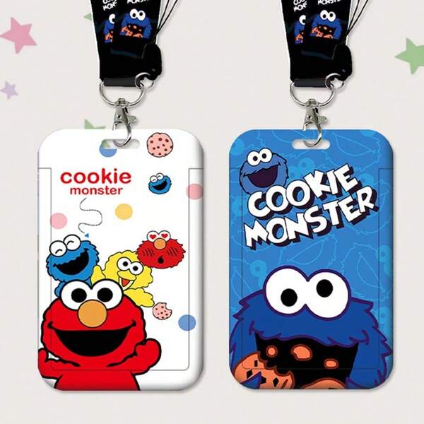1-Piece Set, Card Holder, ABS Material, Cute Cartoon Design, With Protective Cover To Prevent Loss, Long Neck Rope - Unisex School Seal Card Holder, Card Holder, Identification Card Holder, Bus ID Card Holder, Work Card Holder, Factory Card Access Control, Card Meal Card Holder Back To School