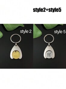 1 Pc Shopping Cart Trolley Coin Holder With Eur/Shopping Cart/Smooth Car Keychain And Metal Token Keyring, Small Gift For Shopping Cart Pendant,The Best Gift For Your Lover,Fashionable Keychains For Keychain For Wallet Backpack Bag Charm,Headphone Pendant Accessories, Birthday Gifts For Classmate Friend Colleague Family ﻿ ﻿ - Multicolor - View 21