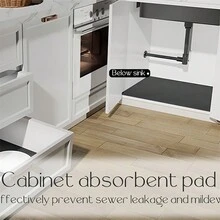 1 件多功能厨柜垫 - 吸水、防滑、防污垫，适用于水槽、抽屉和台面下使用 - 黑灰色 - 查看 5