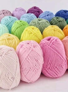 3 Skeins 100% Acrylic Softer Yarn Total 75 Grams 4ply Blended Milk Like Yarn For Hand Knitting DIY Projects