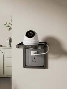 1pc Electrical Outlet Shelf Holder, Wallmount Storage Rack For Living Room, No Tools Required For TV Box, Speaker And Router - Multicolor - View 9
