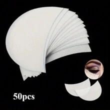 50 件/30 件无绒眼线保护垫 - 用于无污渍眼影应用的保护垫，易于清洁的假睫毛延长化妆工具 - 白色 - 查看 9