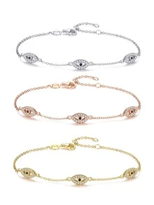 TONGZHE 1 chiếc vòng tay quyến rũ sang trọng bằng bạc Sterling 925, phong cách Hip-Hop thời trang, quà tặng ngày lễ tình nhân/sinh nhật - phong cách 1 - Xem 1