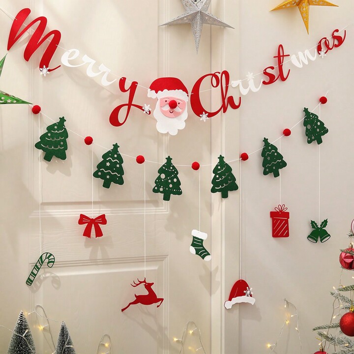 1セット/1個 クリスマスパーティー装飾 フェルト 3D かわいい