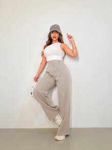 WOMEN'S MO FASHION - 3271, WOMEN'S TAILORED PANTS, HIGH WAIST, PANTALON, ELEGANT, CASUAL, EVERY DAY TO DAY, WORK, SUPER STYLISH. - Màu be - Xem 4