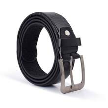 100% Natural Genuine Leather Belt For Men's Formal Wear - 黑色 - 查看 2
