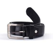 100% Natural Genuine Leather Belt For Men's Formal Wear - 黑色 - 查看 3