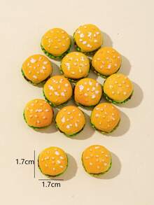 5/10 chiếc mặt dây chuyền bằng nhựa hình bánh hamburger DIY dễ thương dành cho trang sức vòng cổ, vòng tay, hoa tai - Nhiều màu - Xem 4