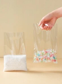 25/50/100pcs Transparent Gift Bags, Suitable For Birthday, Baby Shower, Housewarming, Family Holiday Party Decorations, Thank You Gifts, Multipurpose Gift Packaging, Valentine's Day - Clear - View 2