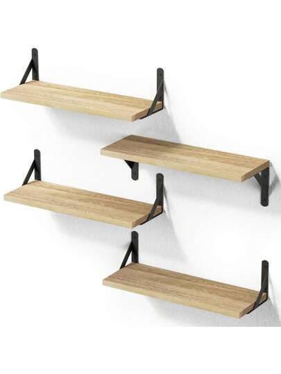 Estantería flotante, estante de madera rústica, estante montado en la pared, adecuado para la decoración del baño, el dormitorio, la sala de estar y las plantas (color natural), estante de almacenamiento de pared de estilo rústico de madera para el dormitorio, la sala de estar, el baño, la cocina, rústico, estantería flotante de pared, estante de baño montado en la pared, estantería de almacenamiento para la cocina, el dormitorio, el baño, el inodoro, para decoración de pared estantería en la sala de estar