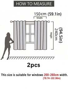 1pc Mint Green Blackout Curtain For Bedroom, Work & Study