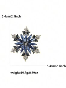 Christmas Rhinestone Snowflake Brooches For Women Unisex Beautiful Pins Multi-Color Available Casual Party Accessories Gifts