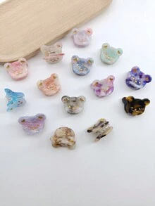 1/5 件装 3 厘米可爱熊猫醋酸纤维发爪，适合日常佩戴 - 彩色 - 查看 3