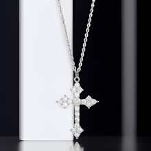 2 件/套男士十字形项链和耳环套装，时尚朋克嘻哈风格，适合日常佩戴、派对、万圣节， - 彩色 - 查看 1