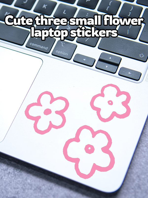 3pcs Floral Stickers, Suitable For DIY Notebook/Laptop Decoration