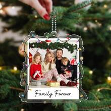 1 szt. spersonalizowany akrylowy wisiorek na samochód ze zdjęciem rodziny - spersonalizowana dekoracja choinki ze zdjęciem rodziny, wyjątkowy prezent, kreatywna dekoracja domu, Walentynki, prezenty na Walentynki, urodziny, ukończenie szkoły, wielofunkcyjny, regulowany, wodoodporny, odporny na pleśń, ozdobny, wykwintny, uroczy, wyjątkowy, idealny prezent dla niego, idealny prezent dla niej, chłopaka, dziewczyny, taty, mamy, rodziny, przyjaciół, syna, córki, uczniów szkół, biura, herbaciarni, szkoły, domu, dekoracji świątecznych, wystroju pokoju na Boże Narodzenie