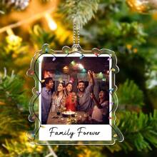 1 szt. spersonalizowany akrylowy wisiorek na samochód ze zdjęciem rodziny - spersonalizowana dekoracja choinki ze zdjęciem rodziny, wyjątkowy prezent, kreatywna dekoracja domu, Walentynki, prezenty na Walentynki, urodziny, ukończenie szkoły, wielofunkcyjny, regulowany, wodoodporny, odporny na pleśń, ozdobny, wykwintny, uroczy, wyjątkowy, idealny prezent dla niego, idealny prezent dla niej, chłopaka, dziewczyny, taty, mamy, rodziny, przyjaciół, syna, córki, uczniów szkół, biura, herbaciarni, szkoły, domu, dekoracji świątecznych, wystroju pokoju na Boże Narodzenie