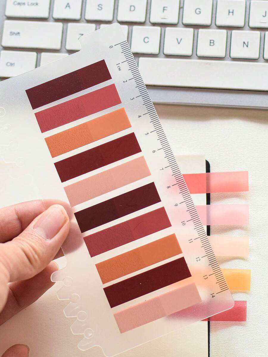 1pc 200pcs Pet Sticky Notes Index Tab Label Reminder Memo Pad - Multicolor - View 1