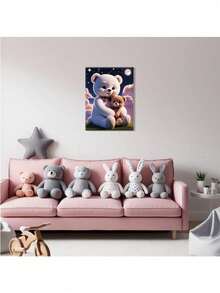 Decorative Children's Wall Picture Teddy Bear Bedroom Living Room 20x30cm - 04 - Xem 2