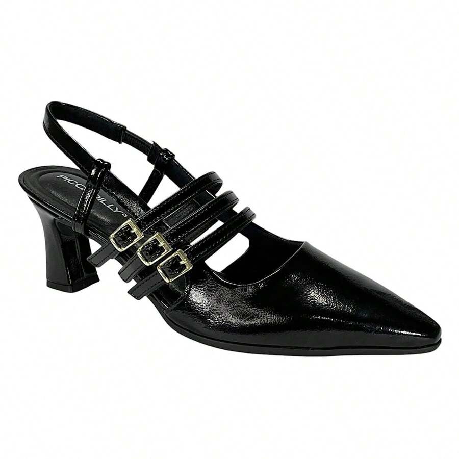 Piccadilly Slingback Irene High Heel Shoe 764008 Black - màu đen - Xem 1