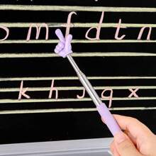 68 cm Teleskop-Fingerlese-Stab, Fingerlese-Stab, einziehbarer Fingerstab, Unterrichtsmaterial aus Edelstahl, ausziehbarer Leszeiger, Frühpädagogisches Werkzeug, Lehrerstab, Lesestift, Tafel, Klavier-Führungsstab, Lese-Zuhause-Unterricht, Lehrstab, Bürozeichenmarker, Schreibwaren, Geschenk für Feiertage