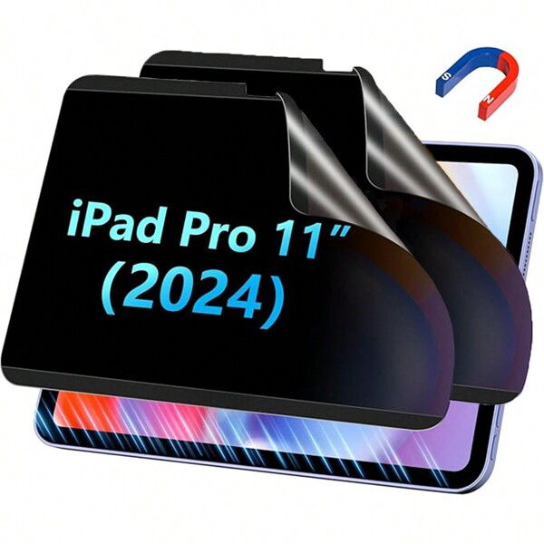 [قطعتان] متوافق مع iPad Mini4/5، iPad 7/8/9، iPad Air 4/5، iPad Pro11، iPad Pro 12.9 ، طبقة ورقية شبه شفافة لهذه الطرازات من الأيباد، ملمس ورق ماط متطور، موديلات شاشة خصوصية مغناطيسية