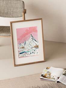 1 幅人物滑雪油画墙饰雪山画墙饰图片印刷墙壁艺术适用于客厅卧室浴室儿童房餐厅车库工作室厨房酒吧家居装饰防水帆布油画无框 - 彩色 - 查看 4