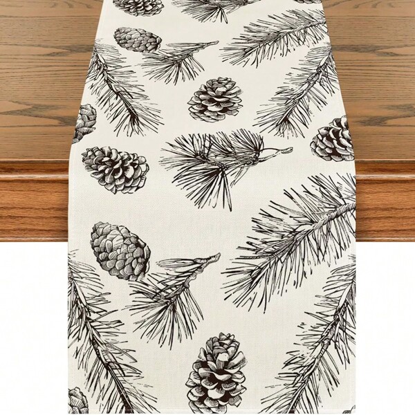 1 Pieza Camino de mesa de Navidad, decoración navideña con árboles de Navidad, copos de nieve y motivos invernales para decorar la mesa de la cocina y el comedor, decoración interior y exterior para fiestas y cenas