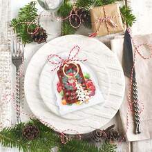 10 chiếc móc khóa người tuyết Giáng sinh, kết hợp với thiệp Giáng sinh, dây thừng và túi cát, đồ trang trí nhà Giáng sinh, quà tặng tiệc Giáng sinh, đồ dùng tiệc Giáng sinh, đồ dùng nhà bếp và quầy bar, đồ trang trí Giáng sinh, phụ kiện tự làm, quà tặng tiệc - Nhiều màu - Xem 7