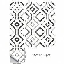 10Pcs/Set Simple Brick Shape Pattern Self-Adhesive Floor Sticker For Office Home Kitchen Bathroom Living Room Floor And Wall Decoration, Renovation Stickers Peel Wall Panels, Wall Paper, Wallpapers, Spring Decoration Items Refresh Your Home, Festival Decoration Stickers Gifts Birthday Graduation - Multicolor - View 23