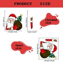 1Pc Christmas Santa Claus Waving Sticker Car Rear Wiper Decal Windshield Wiper Decal Tags Rear Wiper Stickers Cute Auto Accessories - Multicolor - View 13