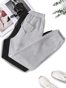 新款女士两件套保暖内衬休闲抽绳运动裤家居秋季服装女士运动裤睡衣秋冬休闲保暖内衬舒适运动裤适合居家户外运动聚会