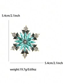 Christmas Rhinestone Snowflake Brooches For Women Unisex Beautiful Pins Multi-Color Available Casual Party Accessories Gifts