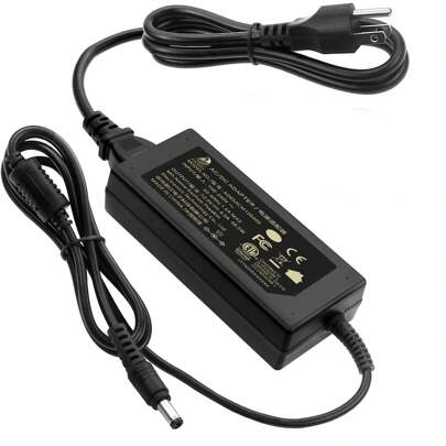 AC Adapter 12V-4A Power Cord 5.5mm X 2.1mm Male Universal Power Supply With US Plug, 48W AC/DC Converter UL/FCC Certified