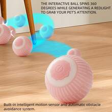 1 件原装 + 1 件替换宠物互动重力滚球玩具，自动移动激活球，隐藏游戏，室内运动，猫狗礼物 - 彩色 - 查看 7