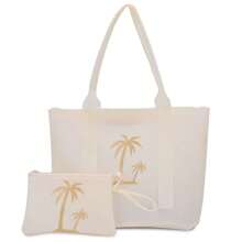 Bolsa de Praia Verão não molha Clube Praia Piscina Tenis Esporte - Branco - Visão 1