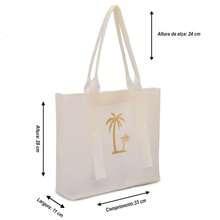 Bolsa de Praia Verão não molha Clube Praia Piscina Tenis Esporte - Branco - Visão 2