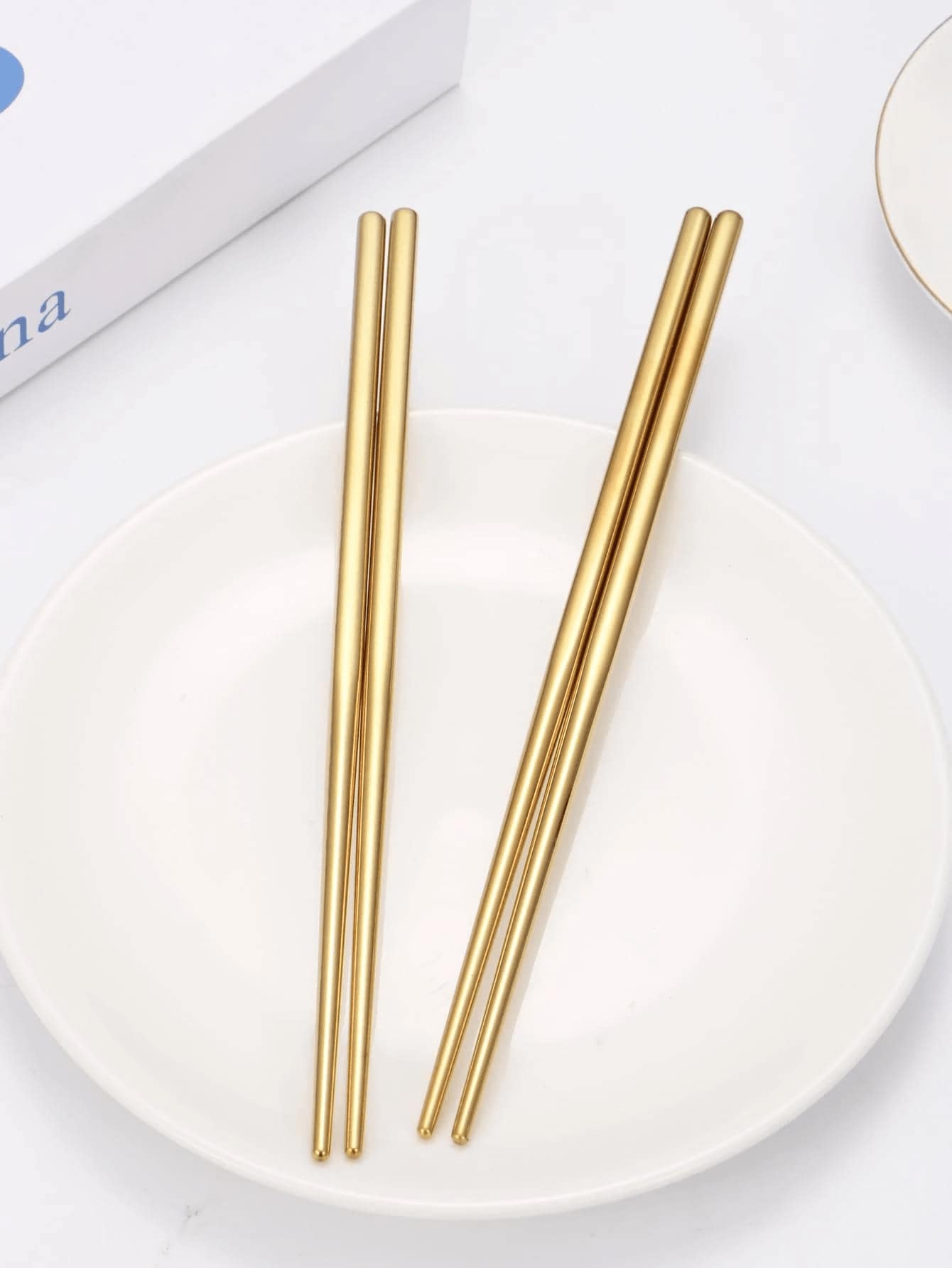 1/2 pares de pauzinhos reutilizáveis de aço inoxidável, materiais escolares fáceis de usar e limpar, presente de Natal