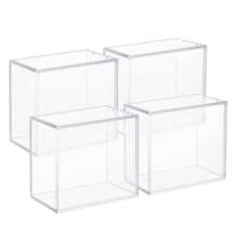 Booster Box Case Acrylic Case Display Case Protector With Magnetic Sliding Lid Dustproof Anti-Drop For Card Collectors