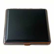 Cigarette Wallet Cigarette Case Gift Tobacco Shop Metal - màu đen - Xem 3