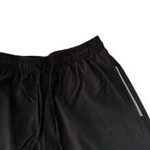 Men's Bermuda Shorts Gym Training Dry Fit Tac Tel Elastane Telinha - 黑色 - 查看 3