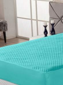 Waterproof Mattress Protector Queen King Double Quilted With Elastic Various Colors - 淺藍色 - 查看 2