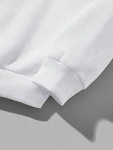 定制个性化感恩节、圣诞节礼物、定制女士运动衫 - 添加您自己的文字/图像（徽章图形/公司徽标/家庭照片/自拍）设计您自己的定制印花运动衫、送给女朋友的礼物 - 白色 - 查看 7