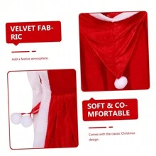 Capa de Natal com capuz, robe de veludo de Natal, xale masculino e feminino, Cindy Cosplay, presente de Natal, Natal