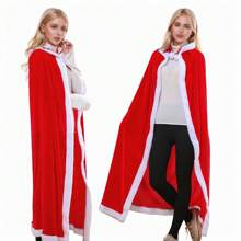 Capa de Natal com capuz, robe de veludo de Natal, xale masculino e feminino, Cindy Cosplay, presente de Natal, Natal